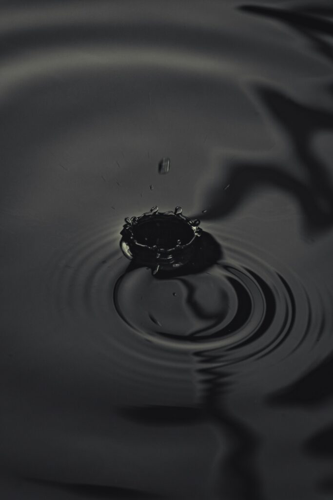 Mesmerizing Black and White Water Droplet Wallpaper Background