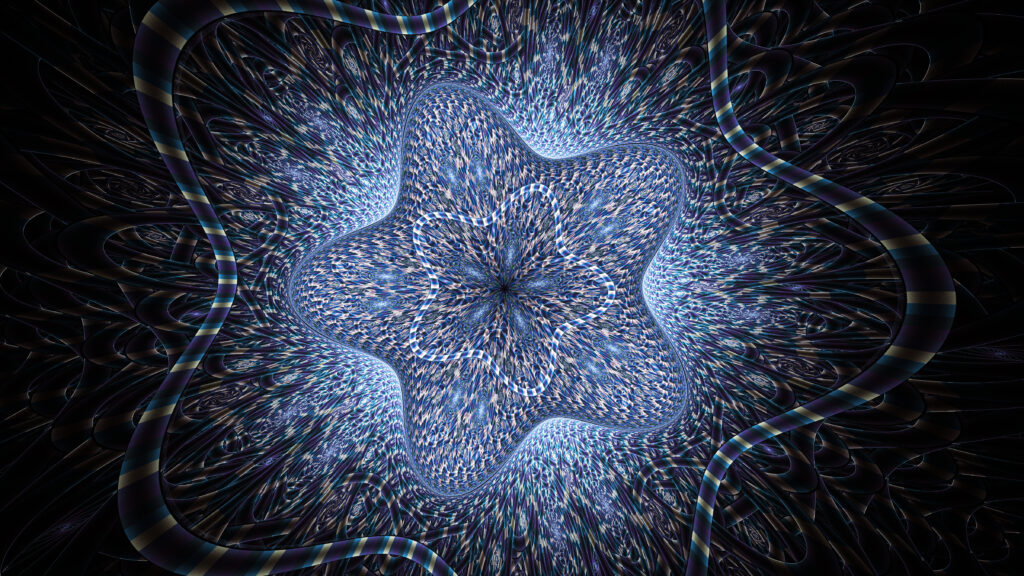 Mesmerizing Blue Abstract Fractal Wallpaper - 4800x2700 Background