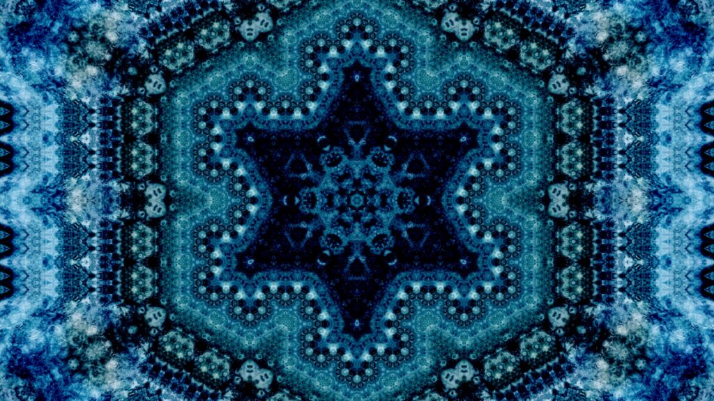 Mesmerizing Blue & Black Abstract Star Wallpaper - 3840x2160