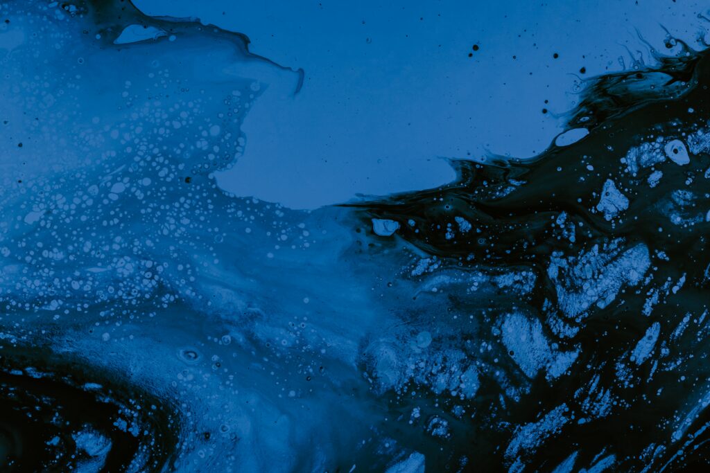 Mesmerizing Blue Fluid Art Wallpaper - Abstract Design Background