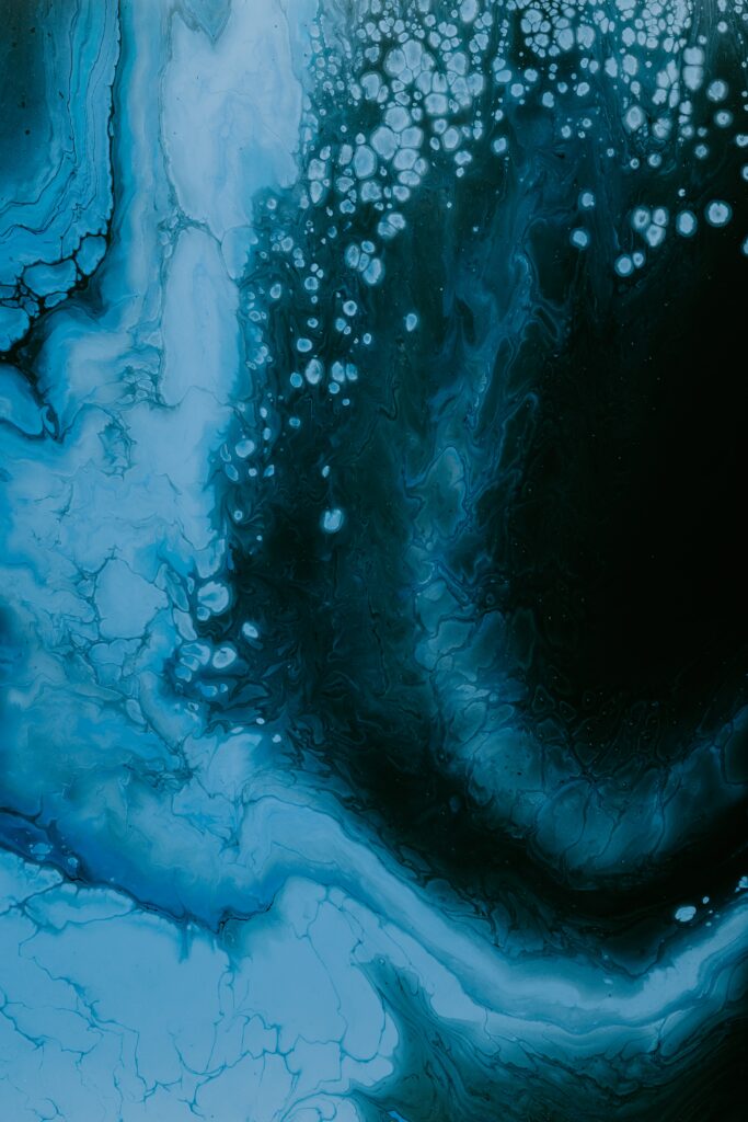 Mesmerizing Blue Fluid Art Wallpaper - Abstract Background Design