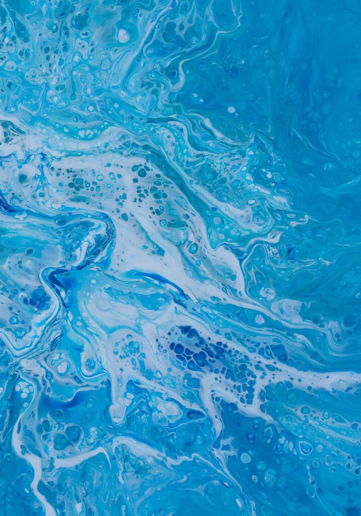 Mesmerizing Blue Fluid Art Wallpaper: Dynamic Abstract Background