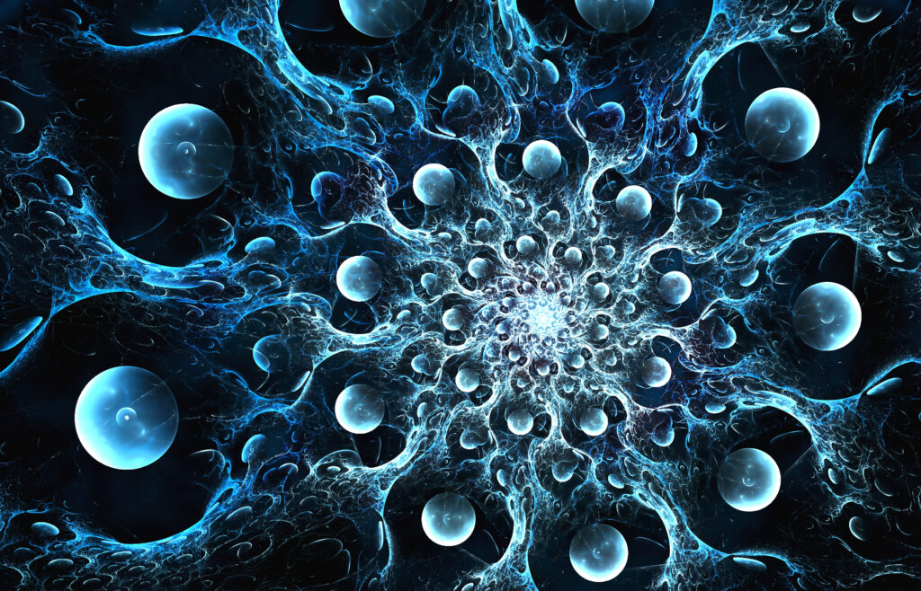 Intricate Blue Fractal Wallpaper - Captivating Abstract Background