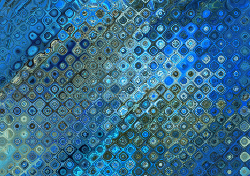 Stunning Blue Glazed Glass Tile Wallpaper in 4K Resolution
