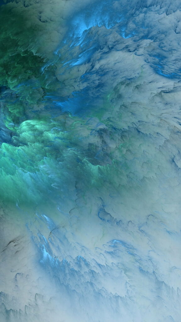 Serene Abstract Cloud Wallpaper in Blue & Green Hues - HD Background