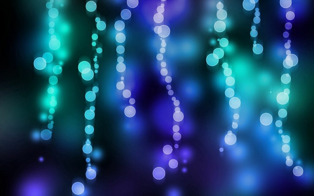 Mesmerizing Blue & Green Abstract Wallpaper with Cascading Circles