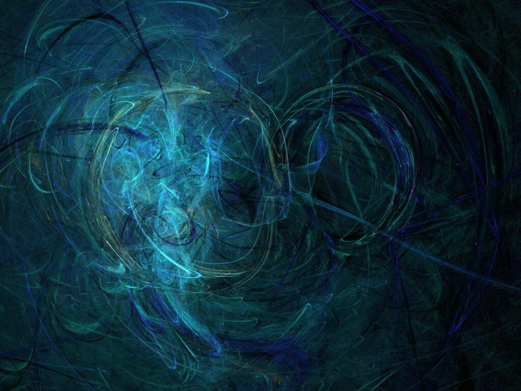 Mesmerizing Blue & Green Abstract Smoke Wallpaper - 1600x1200