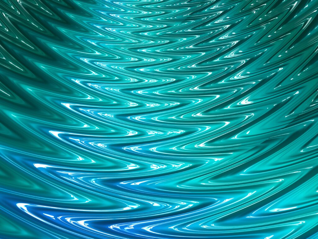 Mesmerizing Blue-Green Wavy Wallpaper: Dynamic Abstract Background