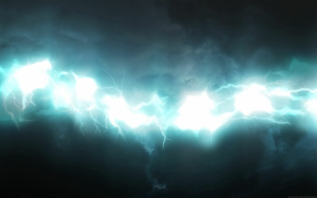 Glowing Blue Lightning Wallpaper: Intense 1920x1200 Background