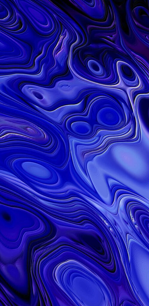 Dynamic Blue Liquid Swirls Wallpaper - Mesmerizing Abstract Background