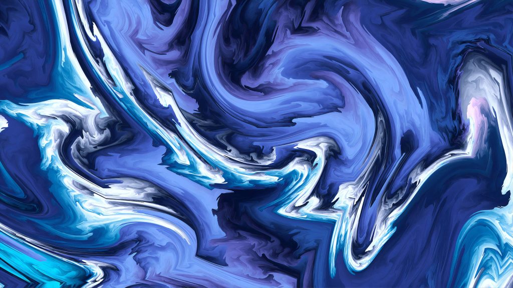 Blue marble wallpaper with swirling navy and white abstract liquid art background design