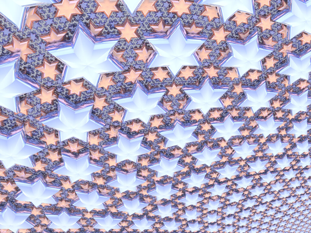 Mesmerizing Blue and Orange Star Pattern Wallpaper - 4096x3072 Background