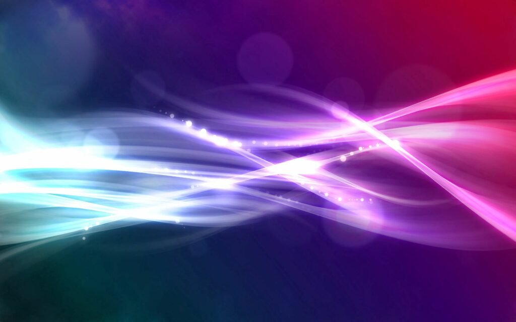 Dynamic Wavy Lines Wallpaper: Blue, Pink & White Glow Background