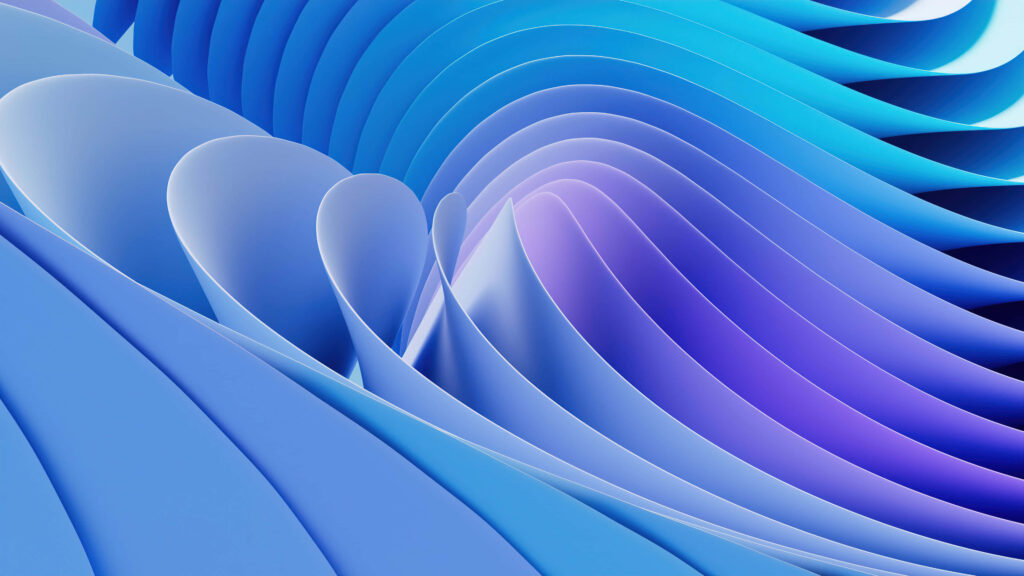 Colorful Abstract Background: Smooth Blue & Purple Curves & Gradients Wallpaper