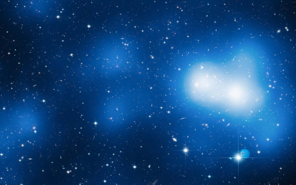 Stunning Blue Space Wallpaper: Celestial Stars & Cosmic Beauty