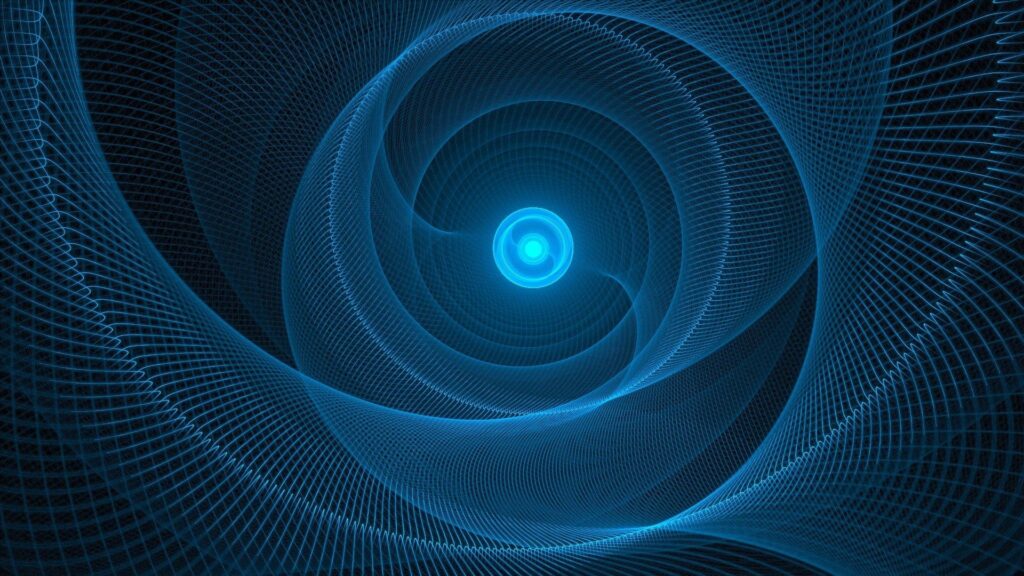 Mesmerizing Blue Spiral Mesh Wallpaper - Dynamic Depth Background