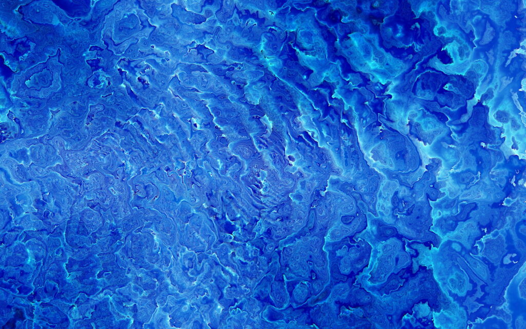Soothing Blue Swirls: A Mesmerizing Macro View of 3D Water Textures Wallpaper