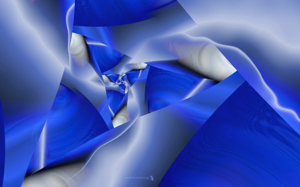 Mesmerizing Abstract Blue & White Broken Glass Wallpaper Background