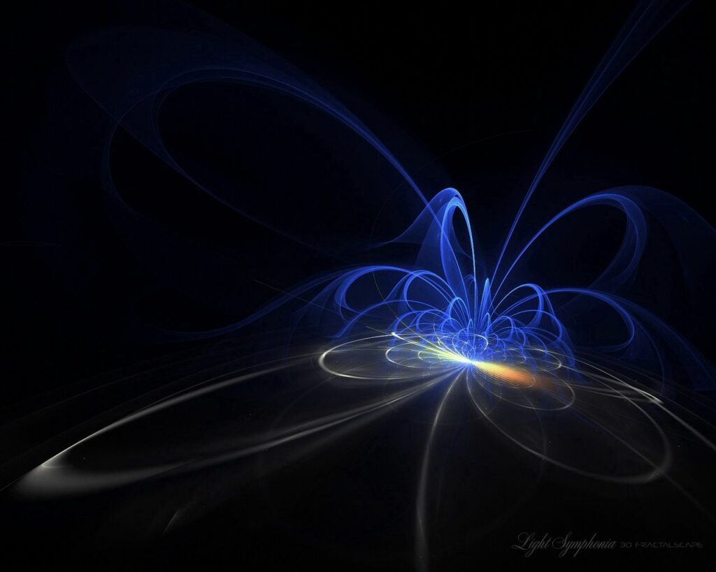 Mesmerizing Blue and White Fractal Wallpaper - Dynamic Background Design
