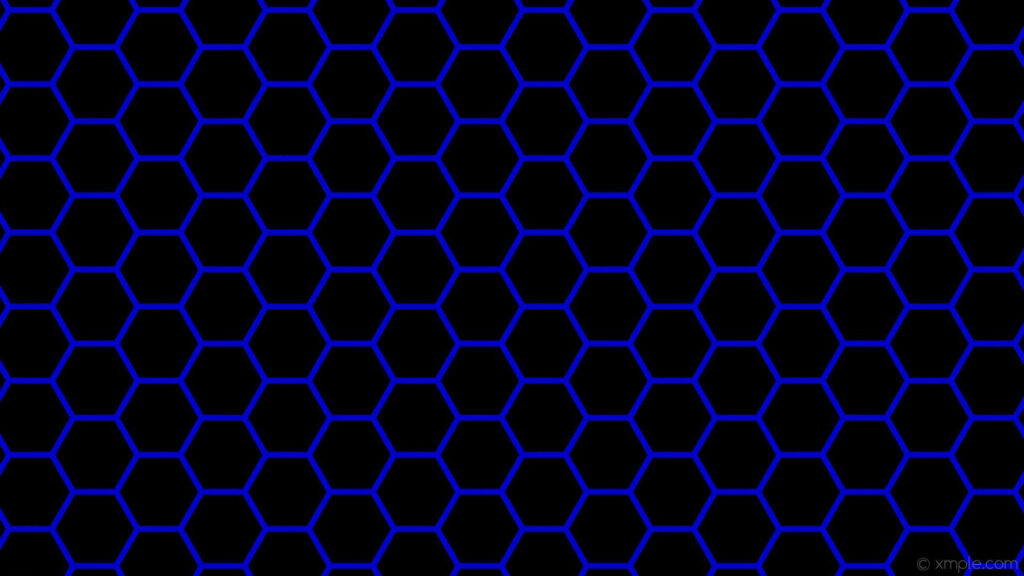 Mesmerizing Blue & Black Hexagonal Wallpaper: A Modern Twist on Classic Design
