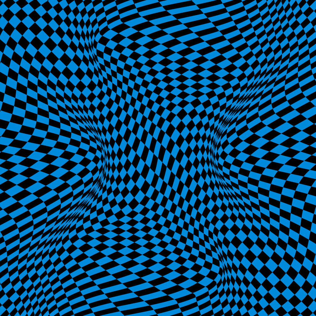 Mesmerizing Blue & Black Optical Illusion Wallpaper Background