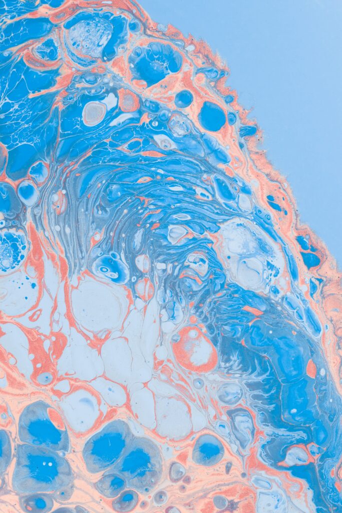 Vibrant Blue & Pink Abstract Wallpaper - Ocean Wave Patterns