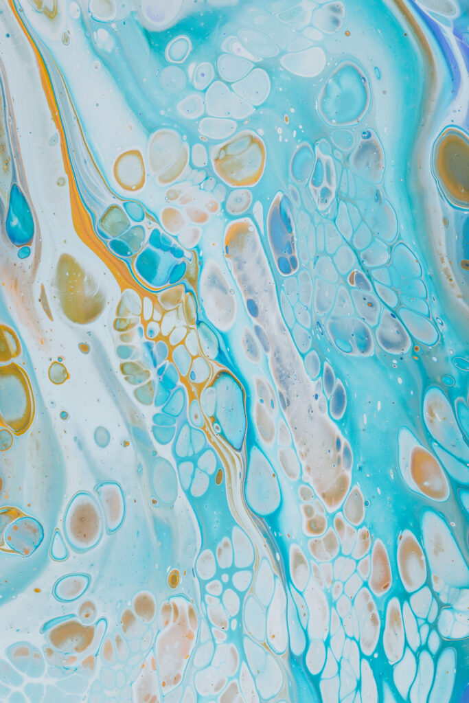 Mesmerizing Blue & Turquoise Abstract Liquid Wallpaper Background