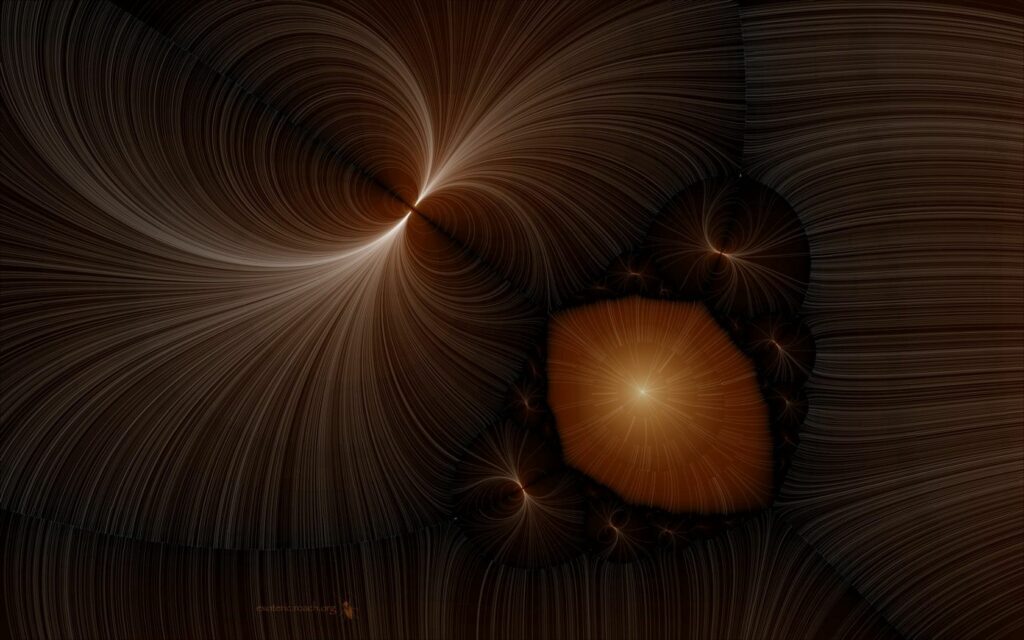 Mesmerizing Brown Fractal Wallpaper: Swirling Patterns Background