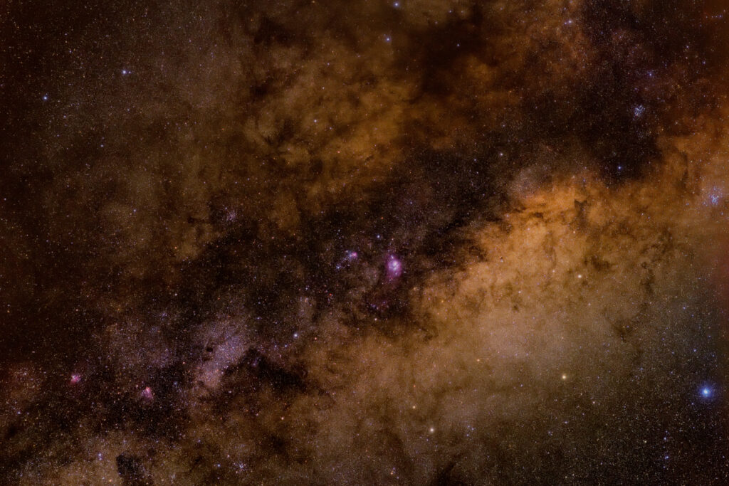 Stunning Brown Galaxy Wallpaper: Vast Space & Intricate Nebula Patterns