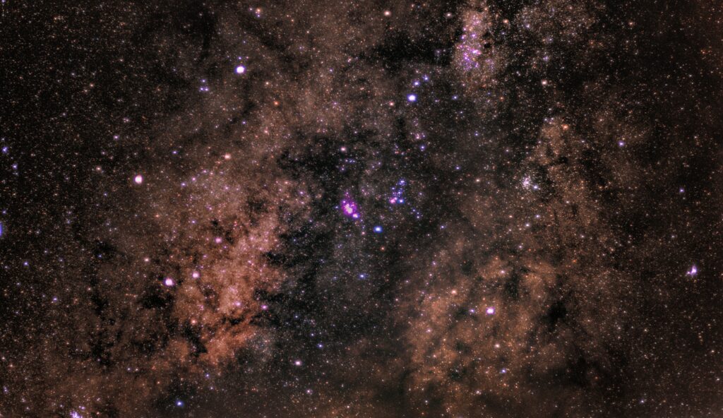 Stunning Brown-Toned Nebula Wallpaper: Cosmic View & Starry Background