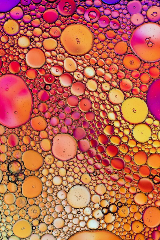 Stunning Macro Bubble Wallpaper: Vibrant Gradient Background