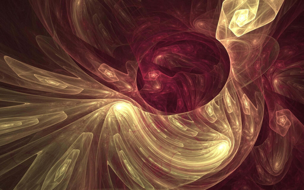 Mesmerizing Abstract Art Wallpaper in Burgundy & Gold Hues