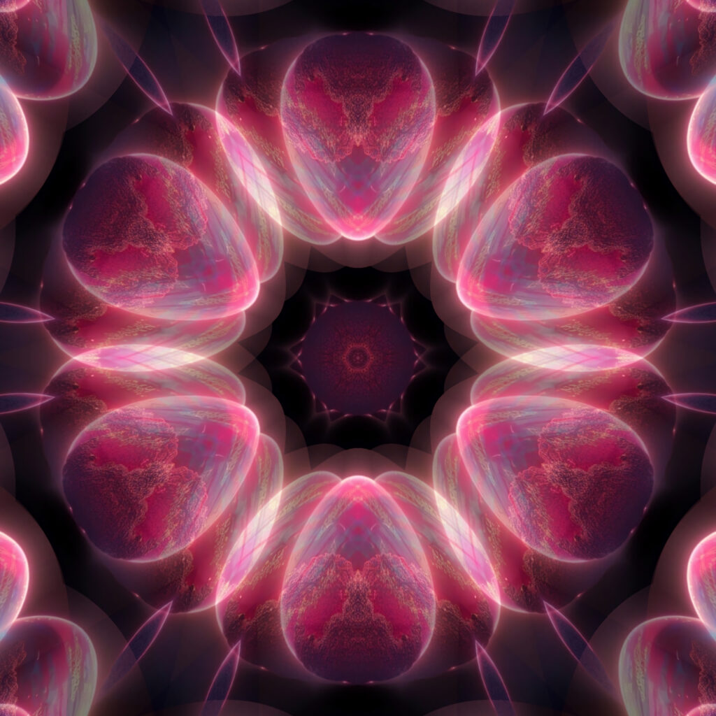 Vibrant Circular Abstract Wallpaper: Ethereal Flower Pattern