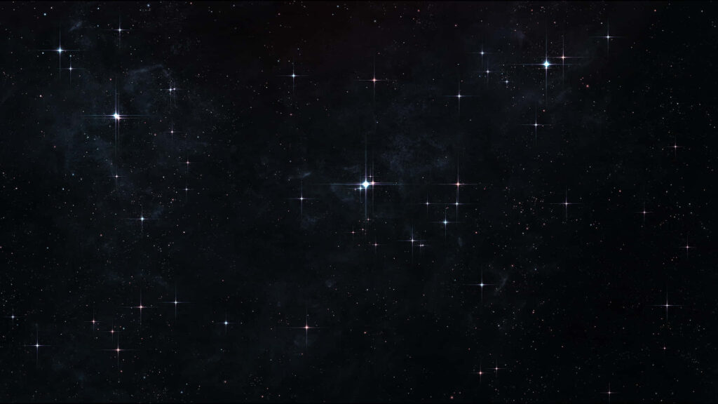 Serene Cosmic Wallpaper: Black Background with Shimmering Stars