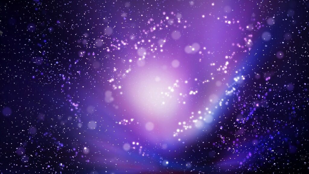 Cosmic Purple Wallpaper: Stars & Light in Outer Space Background
