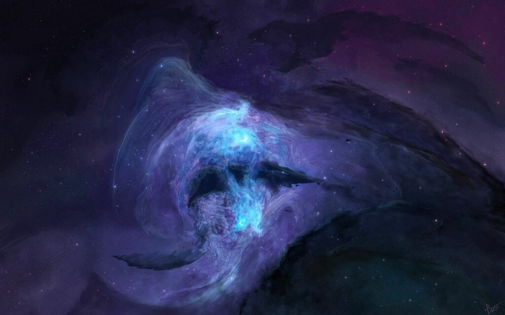 Cosmic Nebula Wallpaper: Vibrant Blues & Purples for a Stellar Background