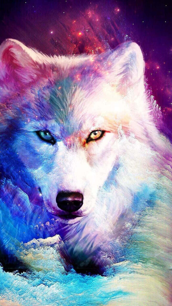 Cosmic Wolf Wallpaper: Mesmerizing Celestial Colors & Details