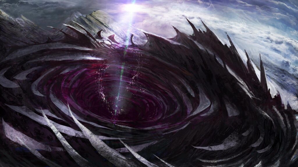 Mesmerizing Cosmic Wormhole Wallpaper Background with Dynamic Textures