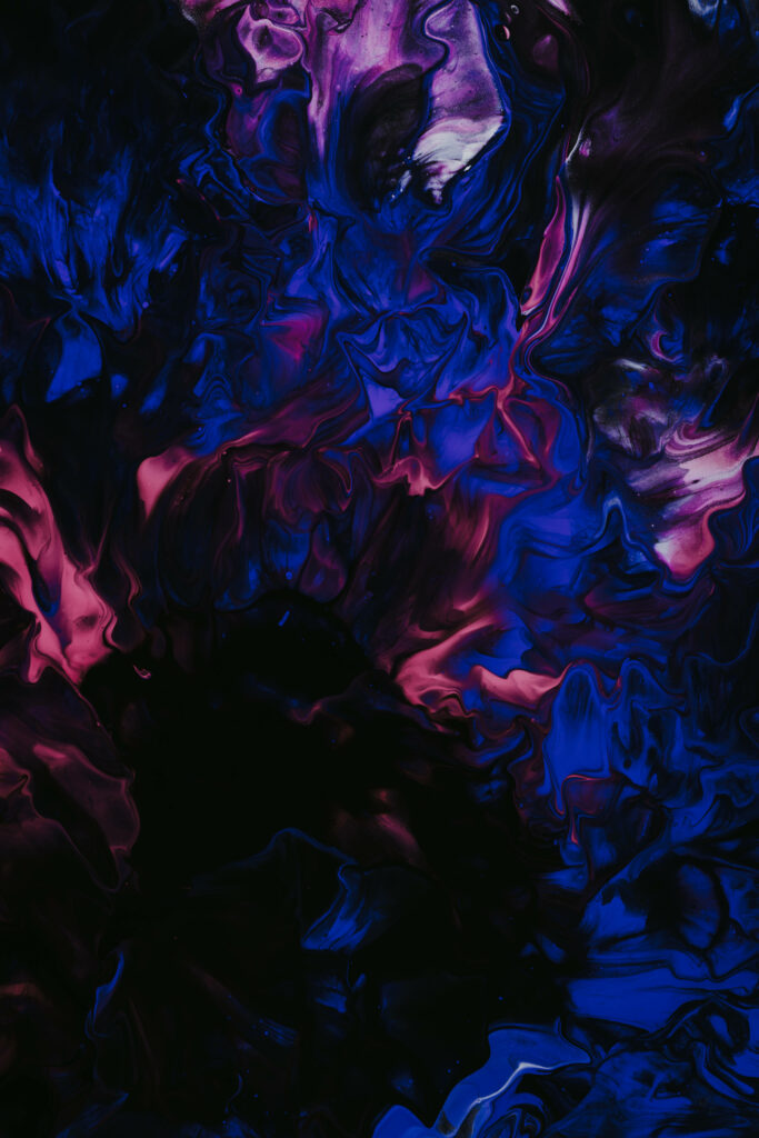 Stunning Dark Abstract Wallpaper: Swirling Deep Blues & Fuchsias