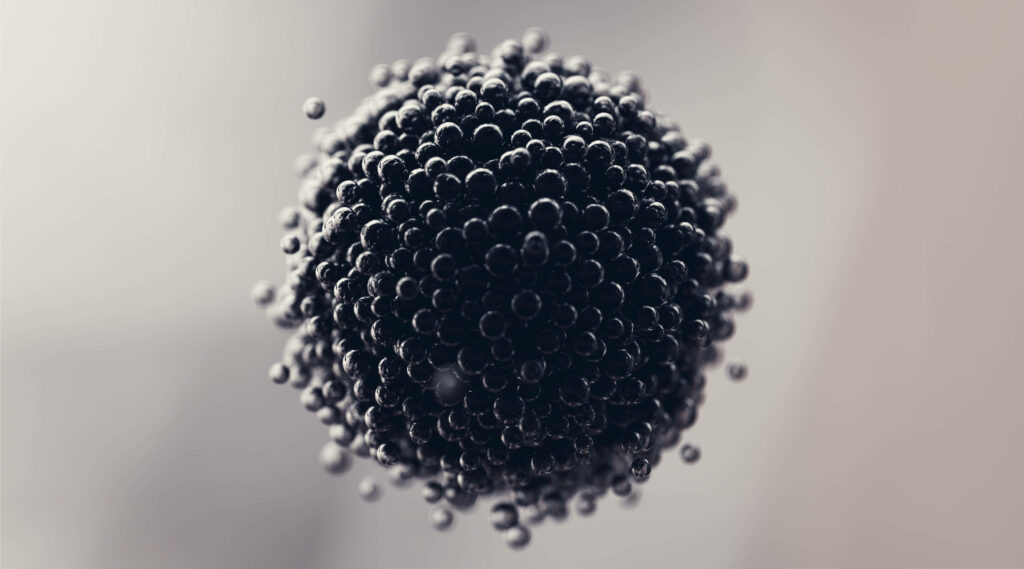 Mesmerizing 4K Bubble Wallpaper with Dark Cluster on Blurred Background