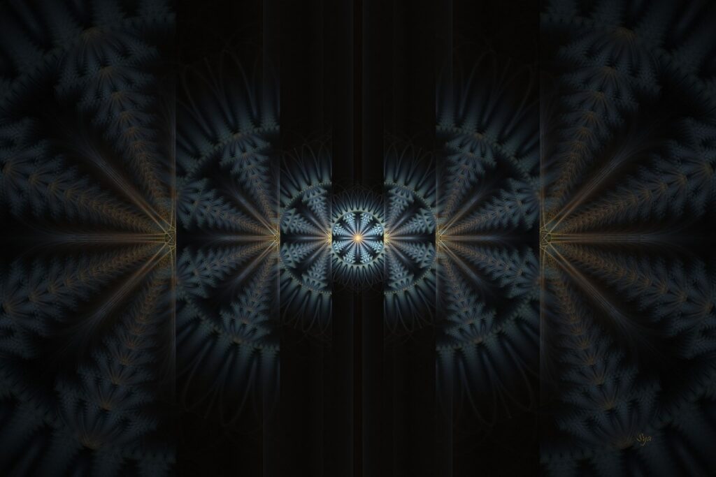 Mesmerizing Dark Fractal Wallpaper: Captivating Abstract Background