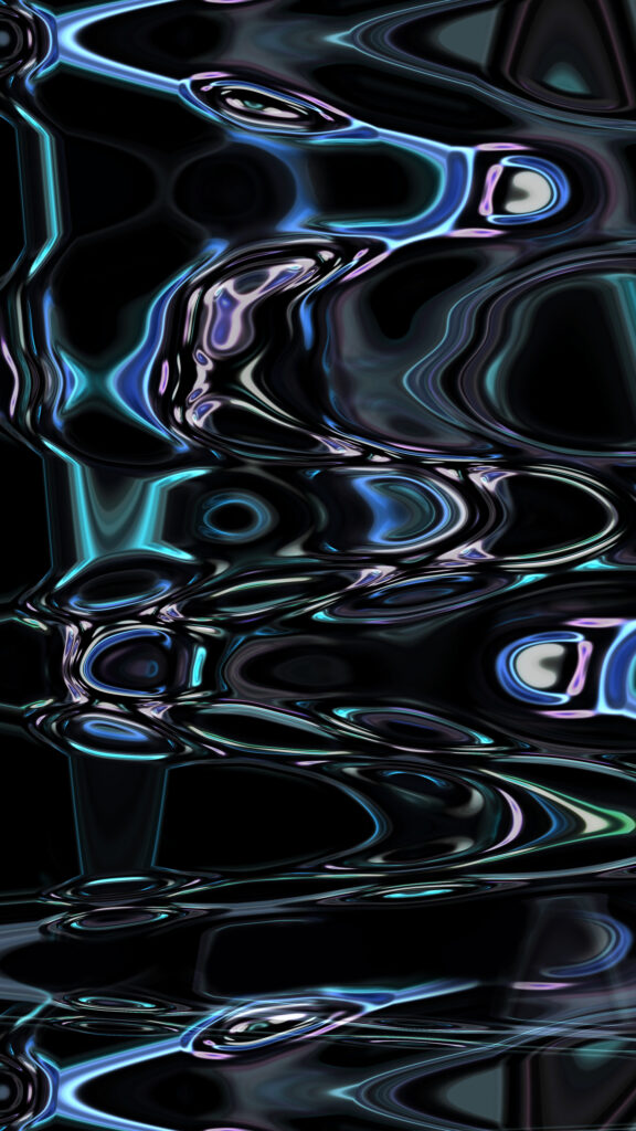 Dark Liquid Wallpaper with Smooth Ripples - Abstract Background 2880x5120