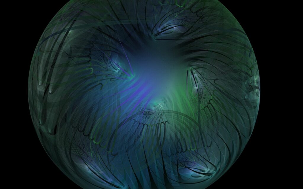 Mesmerizing Dark Sphere Wallpaper with Mysterious Smoke Aura