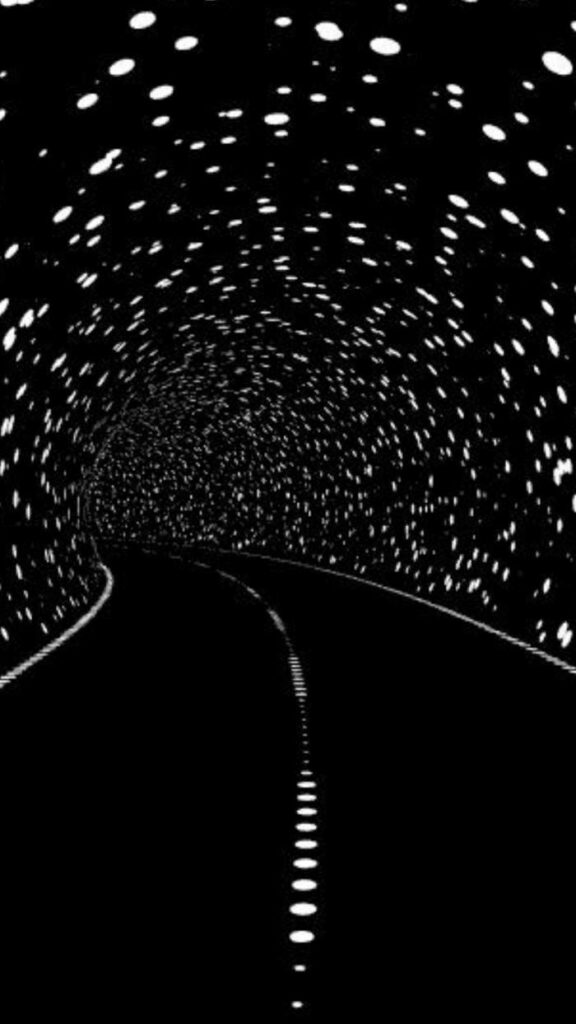 Mesmerizing Dark Tunnel Wallpaper: Hypnotic Infinite Pattern Design