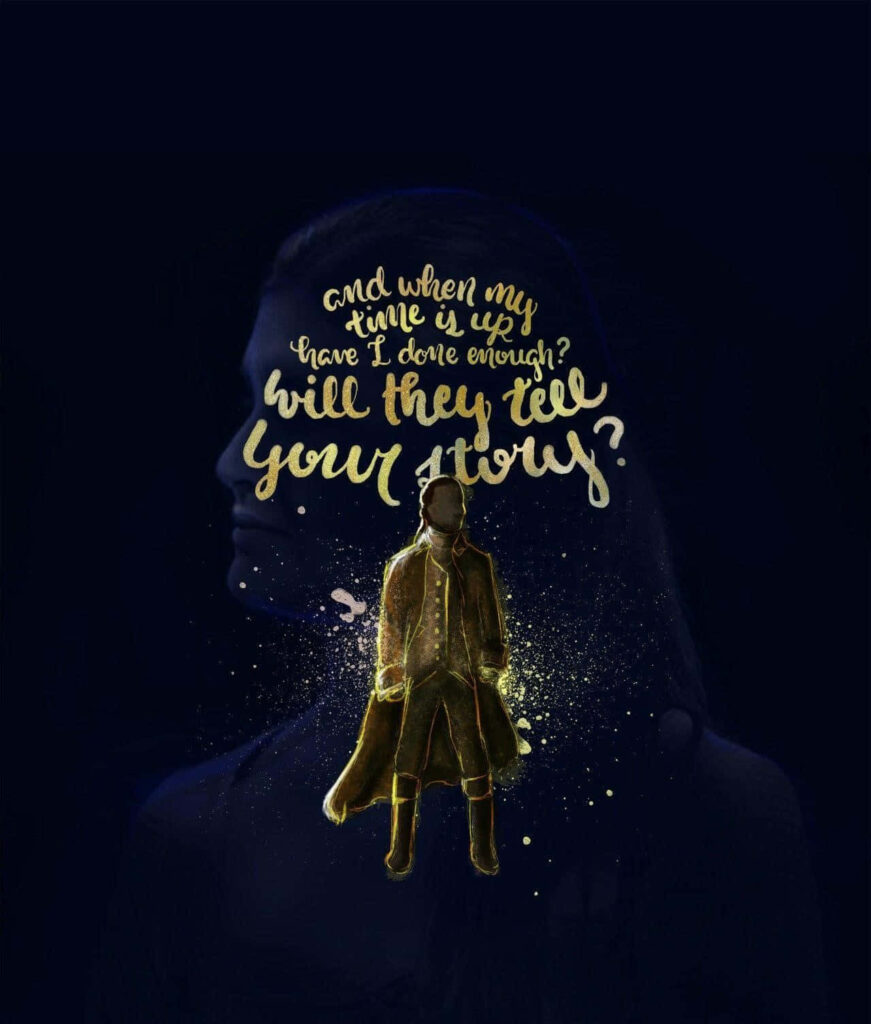 Dreamy Wallpaper: Silhouette & Quote Amidst Golden Sparkles
