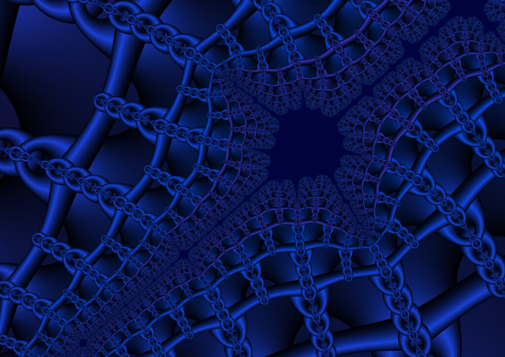 Mesmerizing Deep Blue Fractal Wallpaper: Striking Abstract Background