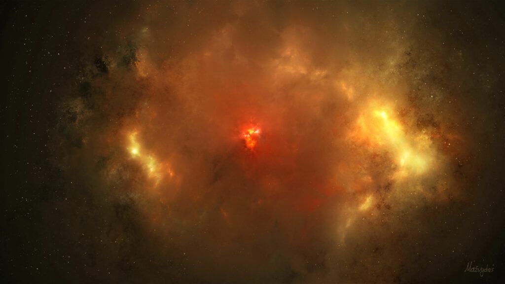 Mesmerizing Deep Space Wallpaper: Vibrant Nebula Background