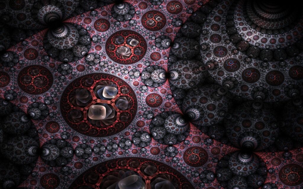 Mesmerizing Fractal Wallpaper with Intricate Geometric Patterns