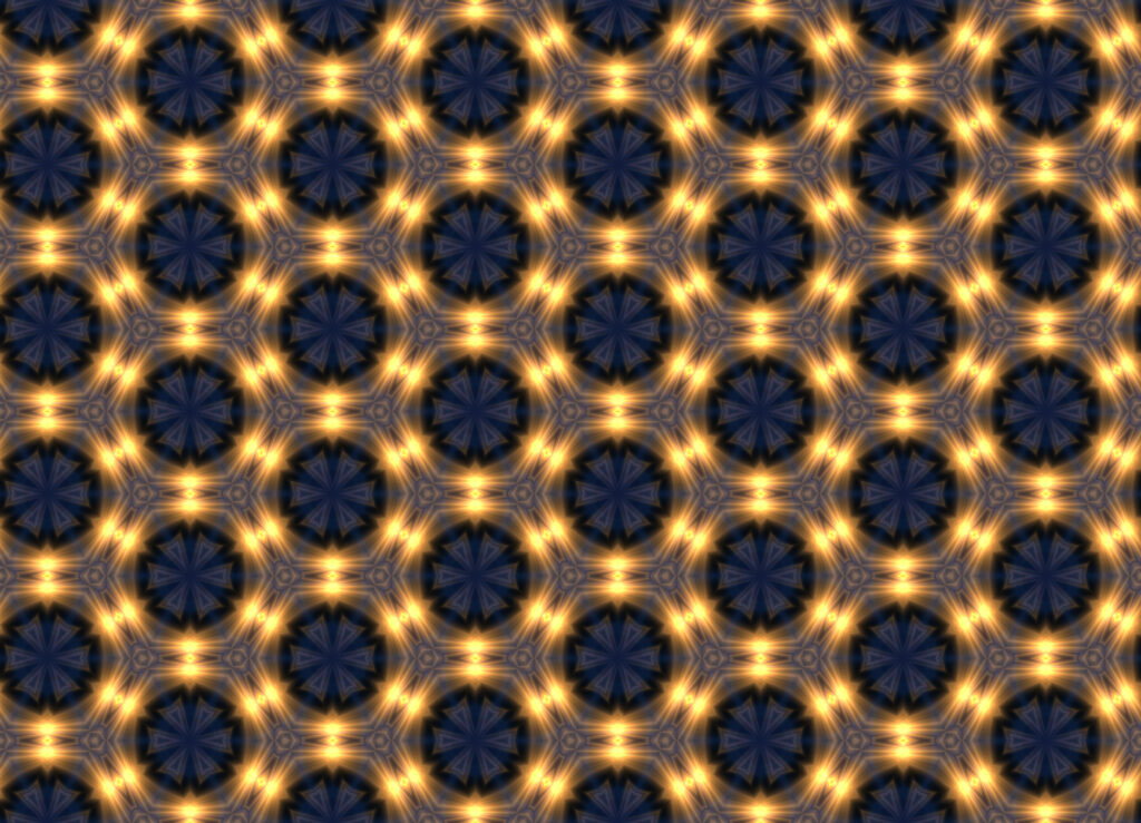 Radiant Hexagon Fractal Wallpaper: Stunning Golden Glow Background