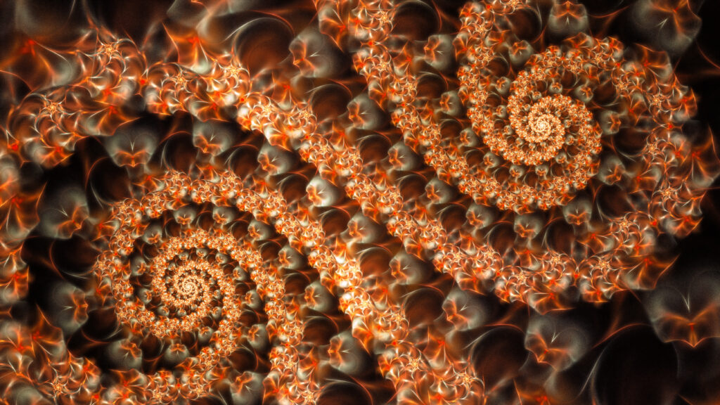Vibrant Spiral Fractal Wallpaper - Intricate Abstract Background
